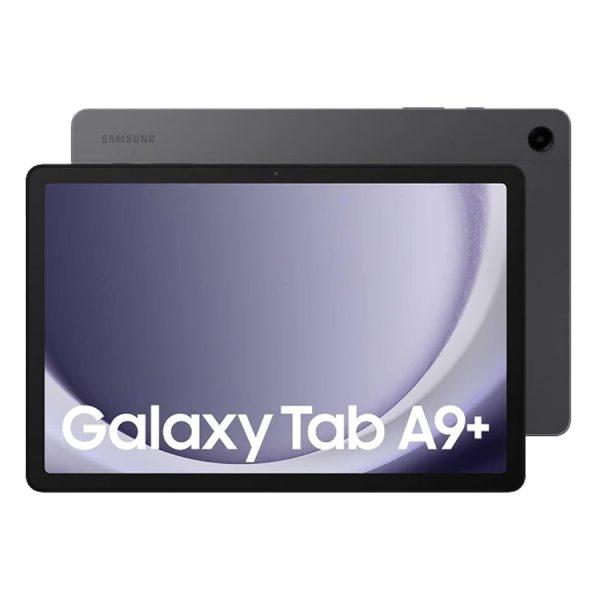 samsung galaxy tab a9+ graphite front and back landscape