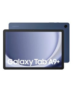 samsung galaxy tab a9+ navy front and back landscape